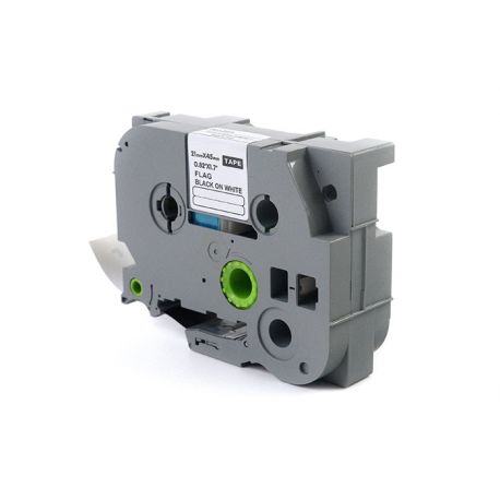 Taśma JetWorld Czarny na Białym Zamiennik Brother 45mm x 21mm FLe-2511 (FLE2511, FL-2511, FL2511) z zawieszką 