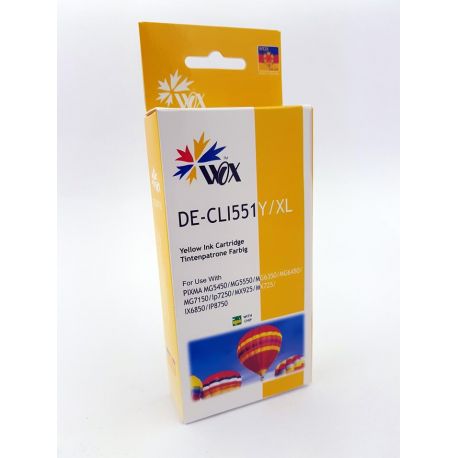 Tusz Wox Yellow CANON CLI 551Y zamiennik CLI551Y (6511B001)