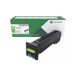Oryginalny Toner Cyan Lexmark CS820, CX820, CX825, CX860 (72K10C0) 