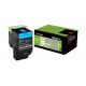 Oryginalny Toner Cyan Lexmark CX510 (80C2XC0) 