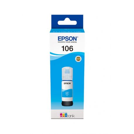 Oryginalny Tusz w butelce Cyan Epson 106 (T00R2, C13T00R240) 