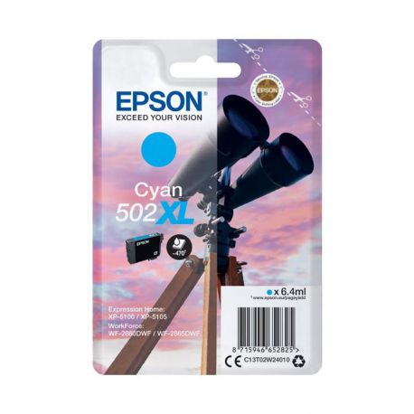 Oryginalny Tusz Cyan Epson 502XL (T02W2, C13T02W24010) 