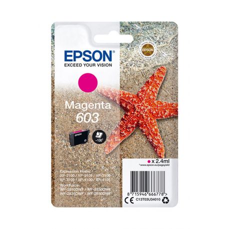 Oryginalny Tusz Magenta Epson 603 (T03U3, C13T03U34010) 