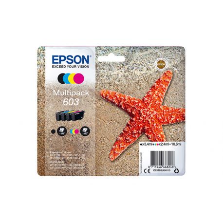 Oryginalny Tusz CMYK Epson 603 (T03U6, C13T03U64010) 