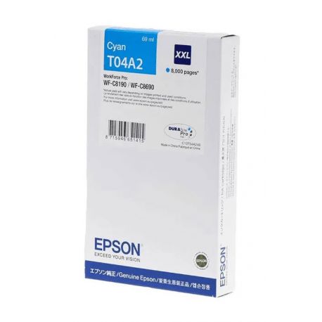 Oryginalny Tusz Cyan Epson T04A2 (C13T04A24N) 