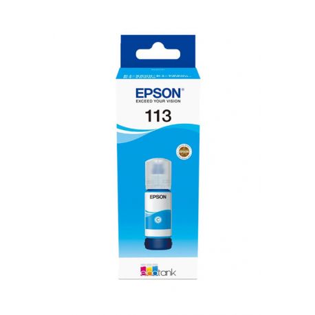 Oryginalny Tusz w butelce Cyan Epson 113 (T06B2, C13T06B240) 