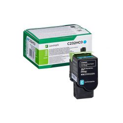 Oryginalny Toner Cyan Lexmark C2325 (C232HC0) 