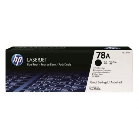 Oryginalny Toner Czarny HP LaserJet Pro M1536, P1566, P1606 (78A CE278AD) (DWUPAK) 